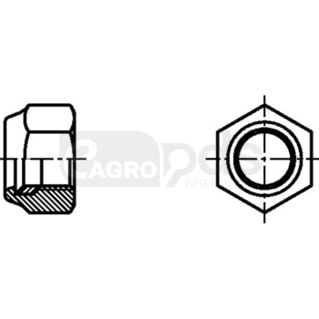 Piulita hex M8 Zn cu autoblocare - Geringhoff [040047]