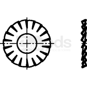 Saiba elastica - crestata, ext, M8 (8,4), Zn, DIN6798 A - Geringhoff [040114]