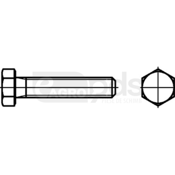 Surub hex M8x14 - DIN933 - Geringhoff [040725]
