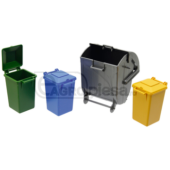 Set containere, 3 mici si unul mare - Bruder [60002607]