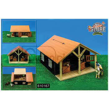 Macheta grajd cai - cu 2 boxe si atelier - Kids Globe [600KG610167]