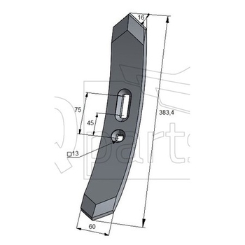 Dalta cultivator - HC119, 400x60x16 - iQ parts [CA300018]