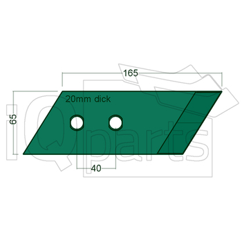 Dalta brazdar - dreapta, diamant  - iQ parts [CK000003D]