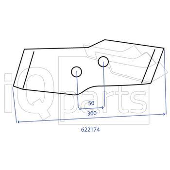 Dalta brazdar reversibila dr 15mm ptr Kuhn Olympic - iQ parts [CK300025V]