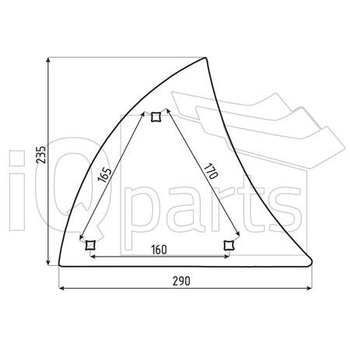 Piept cormana - dreapta, B2K  - iQ parts [CL100102]