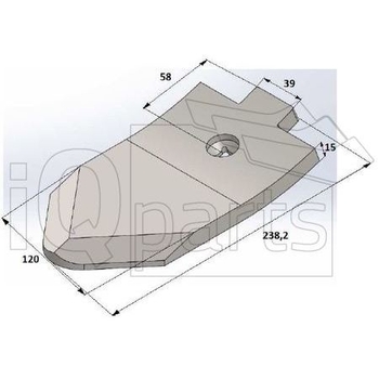Dalta S12H 120x15 hardface  - iQ parts [CL100154H]