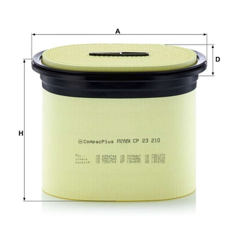 Filtru aer - MANN-FILTER [CP 23 210]