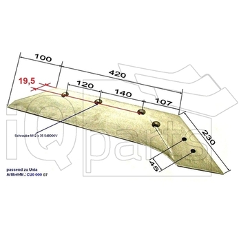 Brazdar pentru dalta dr 19,5mm  - iQ parts [CU000007]