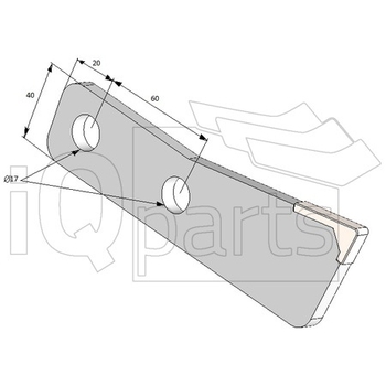 Cutit freza rotativa P027710 diamant  - iQ parts [CV006023D]
