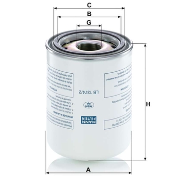 Filtru separator aer ulei - MANN-FILTER [LB 1374/2]