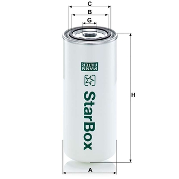 Filtru separare aer comprimat ulei - MANN-FILTER [LB 962/20]