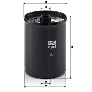 Filtru combustibil - MANN-FILTER [P 945 x]
