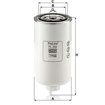Filtru combustibil - MANN-FILTER [PL 250]