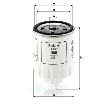 Filtru combustibil - MANN-FILTER [PL 50/1]