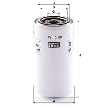 Filtru ulei - MANN-FILTER [W 10 005]