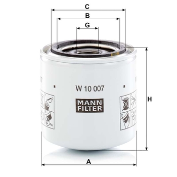 Filtru hidraulic - MANN-FILTER [W 10 007]