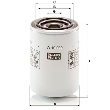 Filtru hidraulic - MANN-FILTER [W 10 009]