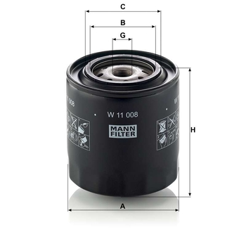 Filtru ulei - MANN-FILTER [W 11 008]