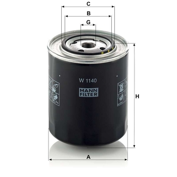 Filtru ulei - MANN-FILTER [W 1140]