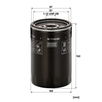 Filtru ulei - MANN-FILTER [W 1145/80]