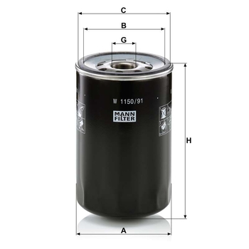 Filtru hidraulic - MANN-FILTER [W 1150/91]