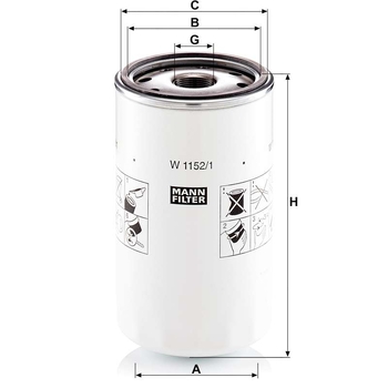 Filtru ulei - MANN-FILTER [W 1152/1]