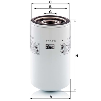 Filtru ulei - MANN-FILTER [W 12 003]