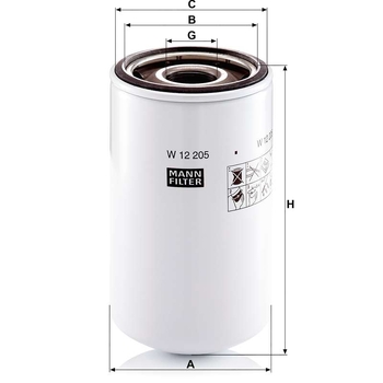Filtru ulei - MANN-FILTER [W 12 205]