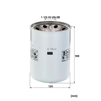 Filtru hidraulic - MANN-FILTER [W 1254/2 x]