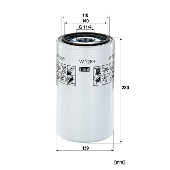 Filtru hidraulic - MANN-FILTER [W 1269]