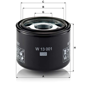 Filtru hidraulic - MANN-FILTER [W 13 001]
