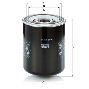 Filtru hidraulic - MANN-FILTER [W 13 009]