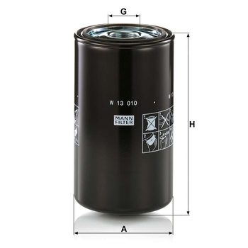 Filtru hidraulic - MANN-FILTER [W 13 010]
