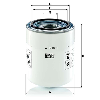 Filtru hidraulic - MANN-FILTER [W 1428/1]