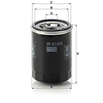 Filtru ulei - MANN-FILTER [W 610/6]