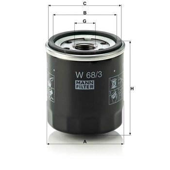 Filtru ulei - MANN-FILTER [W 68/3]