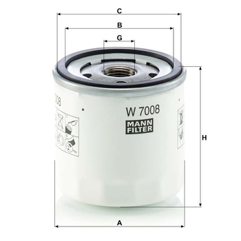 Filtru ulei - MANN-FILTER [W 7008]