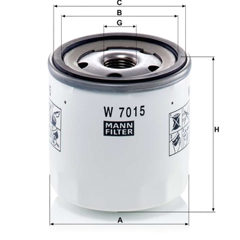 Filtru ulei - MANN-FILTER [W 7015]