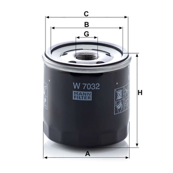 Filtru ulei - MANN-FILTER [W 7032]