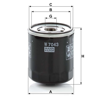 Filtru ulei - MANN-FILTER [W 7043]