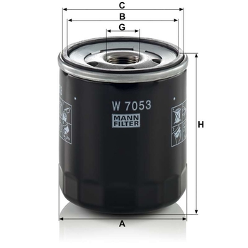 Filtru ulei - MANN-FILTER [W 7053]