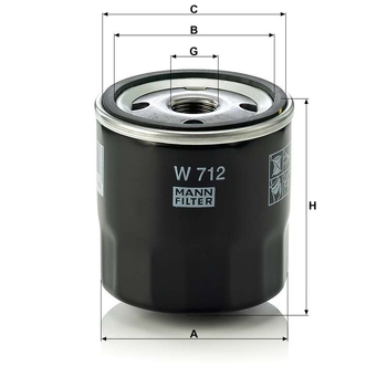 Filtru ulei - MANN-FILTER [W 712]