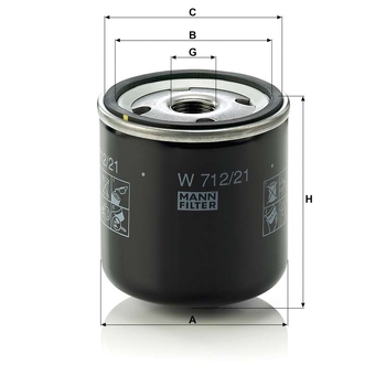 Filtru ulei - MANN-FILTER [W 712/21]