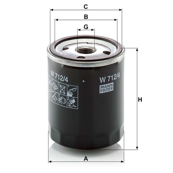 Filtru ulei - MANN-FILTER [W 712/4]