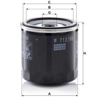 Filtru ulei - MANN-FILTER [W 712/98]