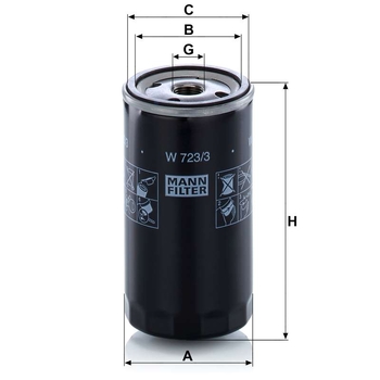 Filtru ulei - MANN-FILTER [W 723/3]