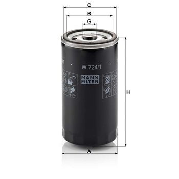 Filtru ulei - MANN-FILTER [W 724/1]