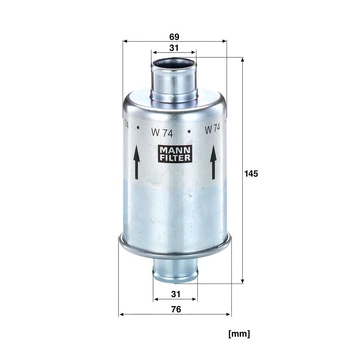 Filtru hidraulic - MANN-FILTER [W 74]