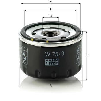 Filtru ulei - MANN-FILTER [W 75/3]