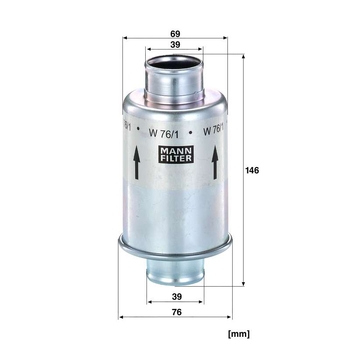 Filtru hidraulic - MANN-FILTER [W 76/1]
